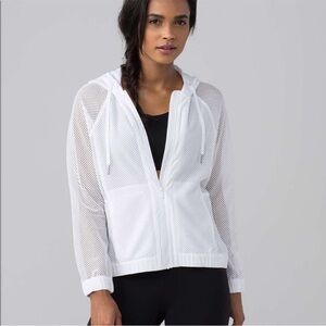 LULULEMON WHITE MESH ON MESH JACKET